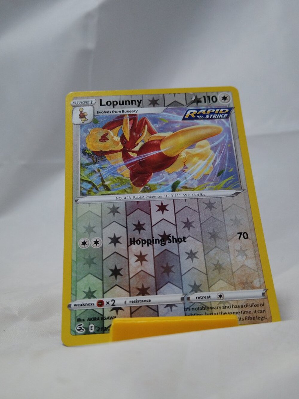 Pokemon Lopunny Rapid Strike 213/264 Fusion Strike Reverse Holo VLP
